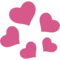 Revolving Hearts emoji on Google
